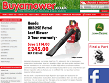 Tablet Screenshot of buyamower.co.uk